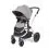 Ickle Bubba Stomp Luxe Silver Frame Travel System With Stratus i-Size Carseat & Isofix Base-Pearl Grey