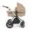 Ickle Bubba Stomp Luxe Silver Frame Travel System With Stratus i-Size Carseat & Isofix Base-Desert