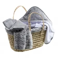 Clair De Lune Marshmallow My First Moses Gift Set-Grey