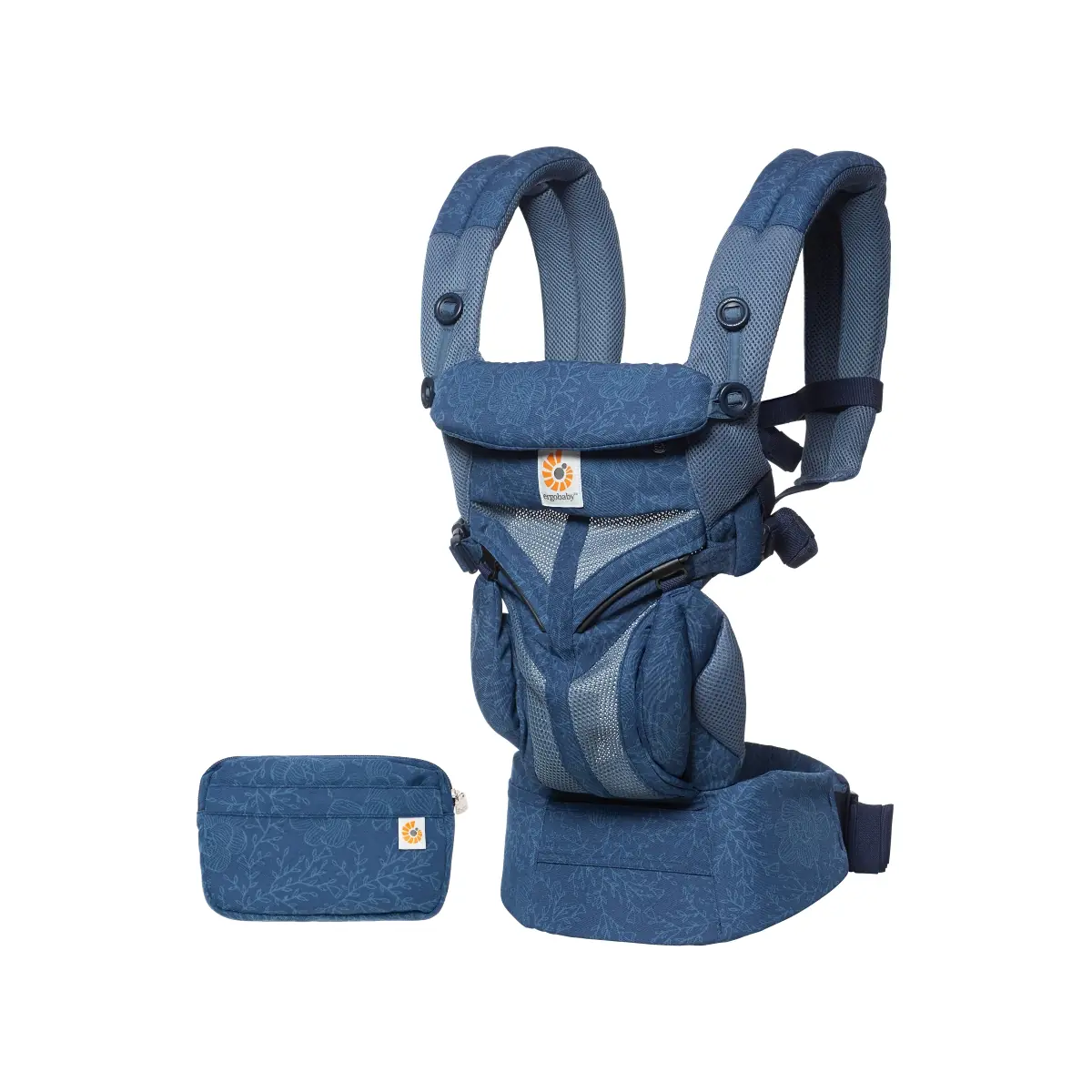 Image of Ergobaby Omni 360 Cool Air Mesh Baby Carrier-Blue Blooms