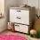 CuddleCo Enzo 3 Drawer Dresser & Changer-Truffle Oak/White