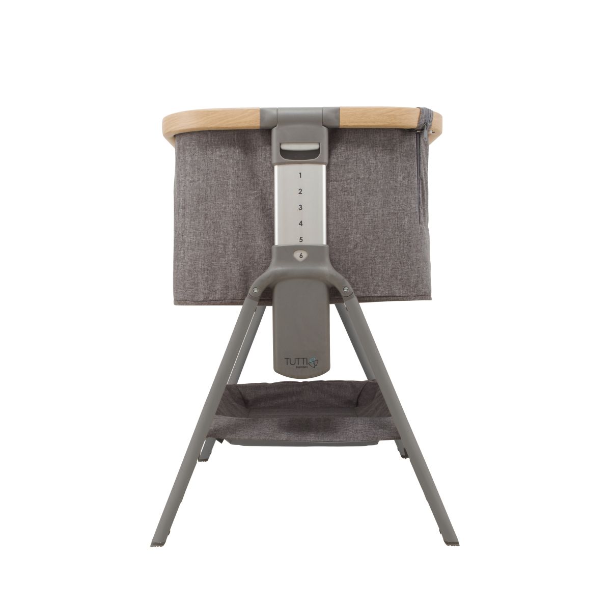 Tutti Bambini CoZee LITE Bedside CribOak/Charcoal (Exclusive to Kiddies Kingdom)