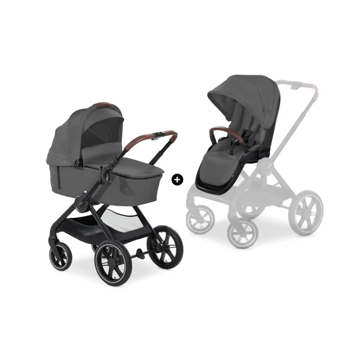 Image of Hauck Walk N Care All in One Set-Dark Grey (New)