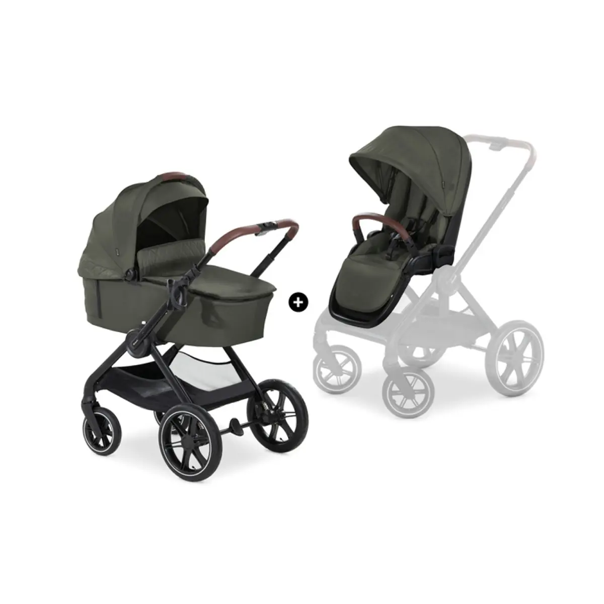 Image of Hauck Walk N Care All in One Set-Dark Olive (New)