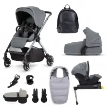 Silver Cross Dune With Compact Folding Carrycot & Ultimate Pack - Glacier