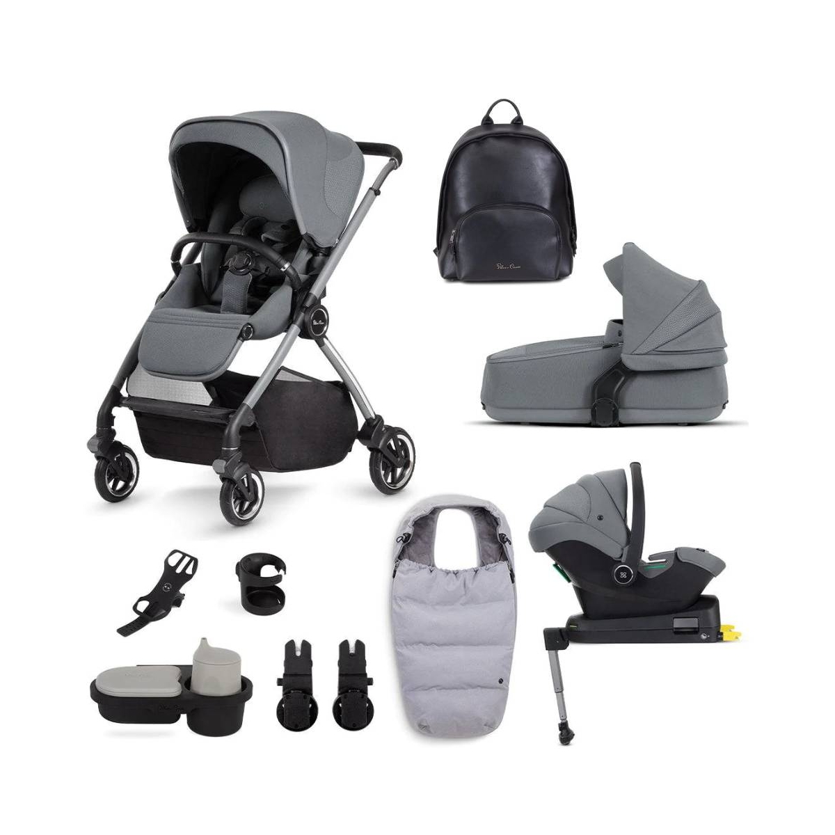 Silver Cross Dune With Compact Folding Carrycot & Ultimate Pack