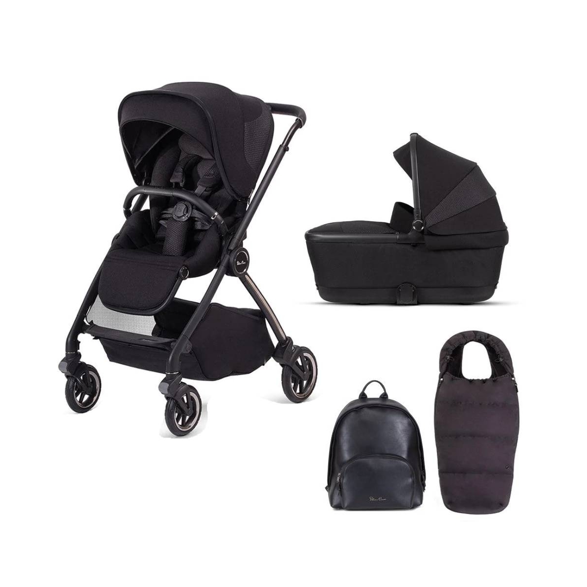 Silver Cross Dune With First-Bed Folding Carrycot & Fashion Pack-