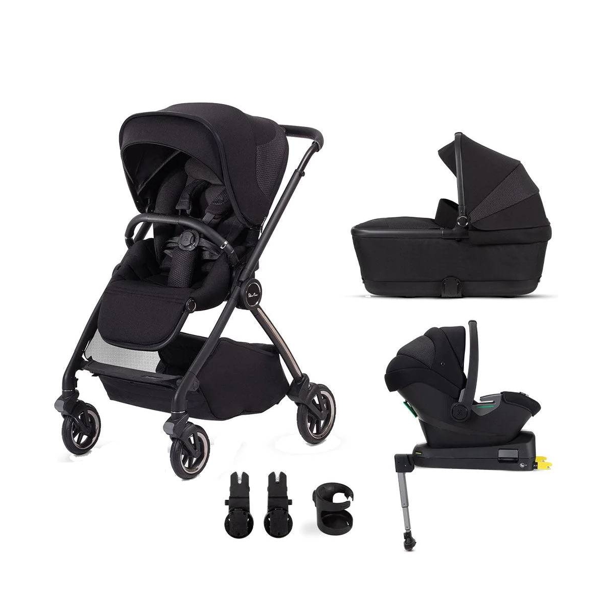Silver Cross Dune With First-Bed Folding Carrycot & Travel Pack-