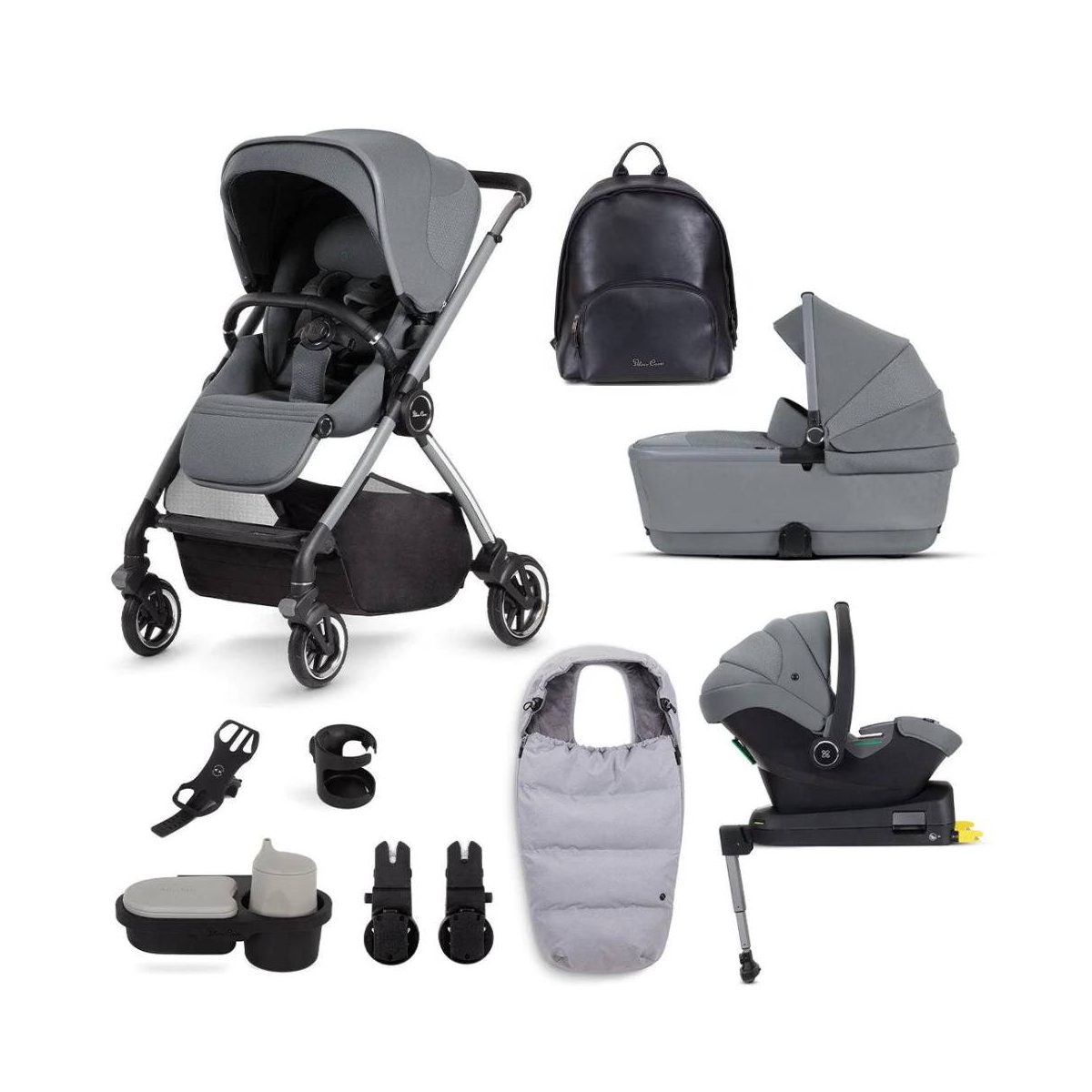 Silver Cross Dune With First-Bed Folding Carrycot & Ultimate Pack