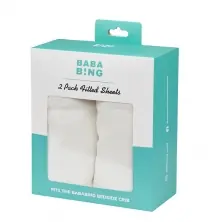 BabaBing Pack of 2 Crib Sheets-White