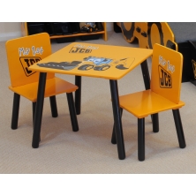 Kidsaw Joey JCB Table & 2 Chairs-Yellow/Black (JCBTC)