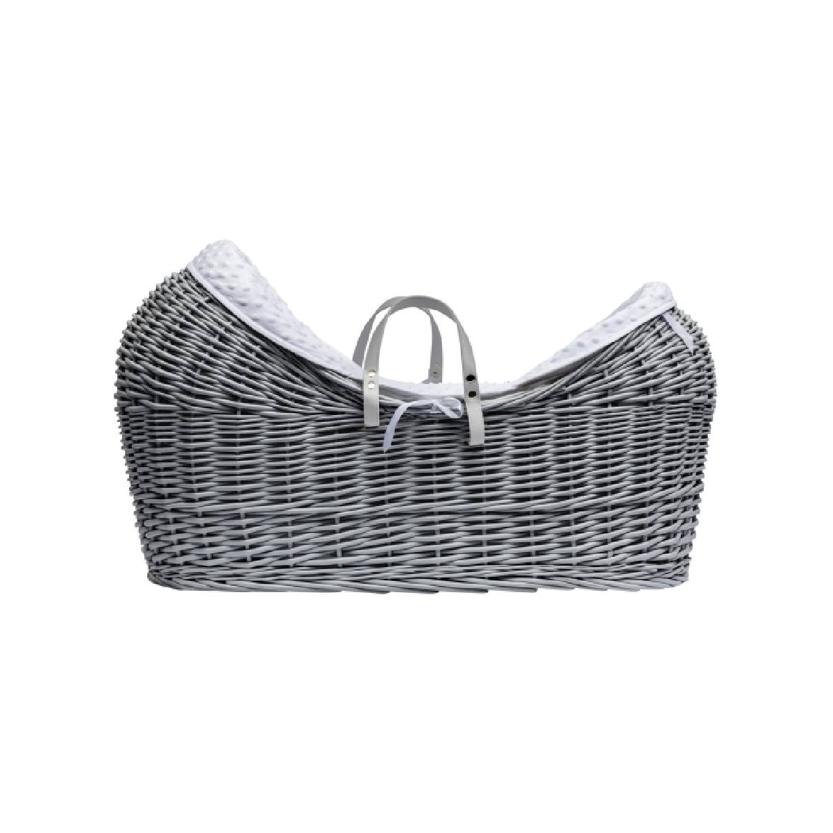 Kinder Valley White Dimple Wicker Pod Moses Basket Grey