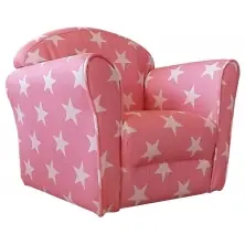Kidsaw Mini White Stars Armchair - Pink