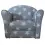 Kidsaw Mini White Stars Armchair-Grey