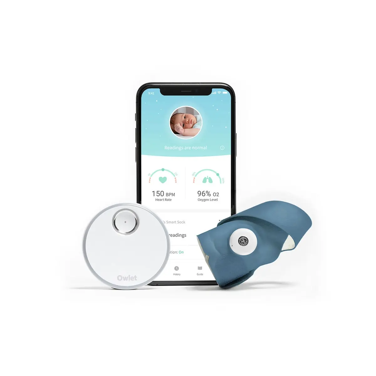 Image of Owlet Smart Sock 3 Baby Monitor - Bedtime Blue