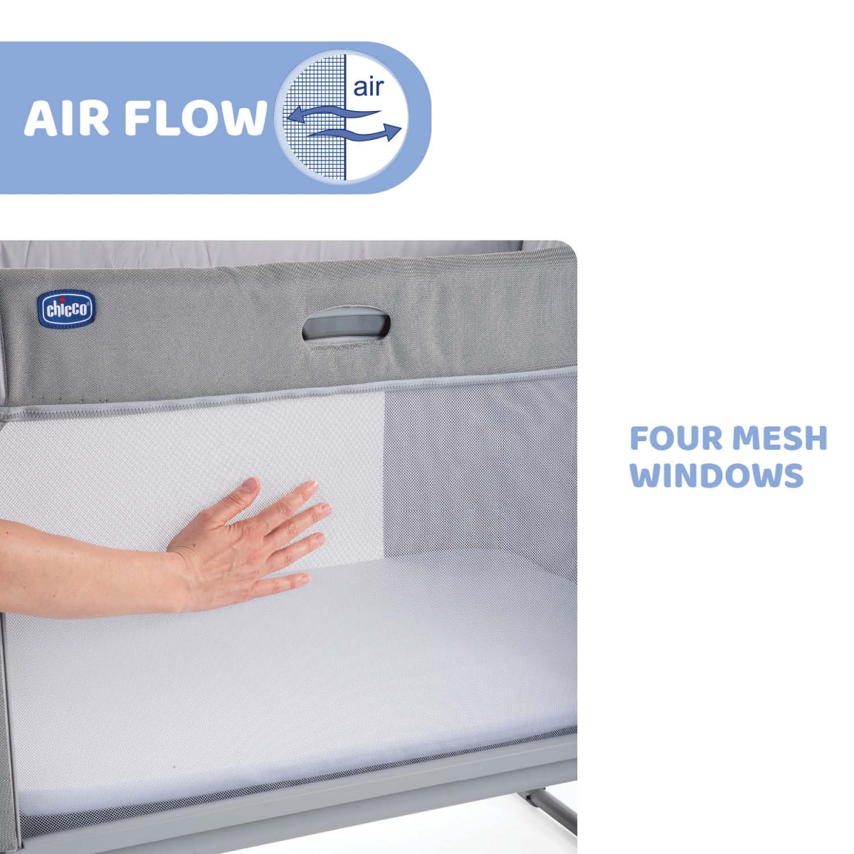 Chicco Next2Me Forever Side Sleeping Bedside Crib & Cot BundleCool Grey