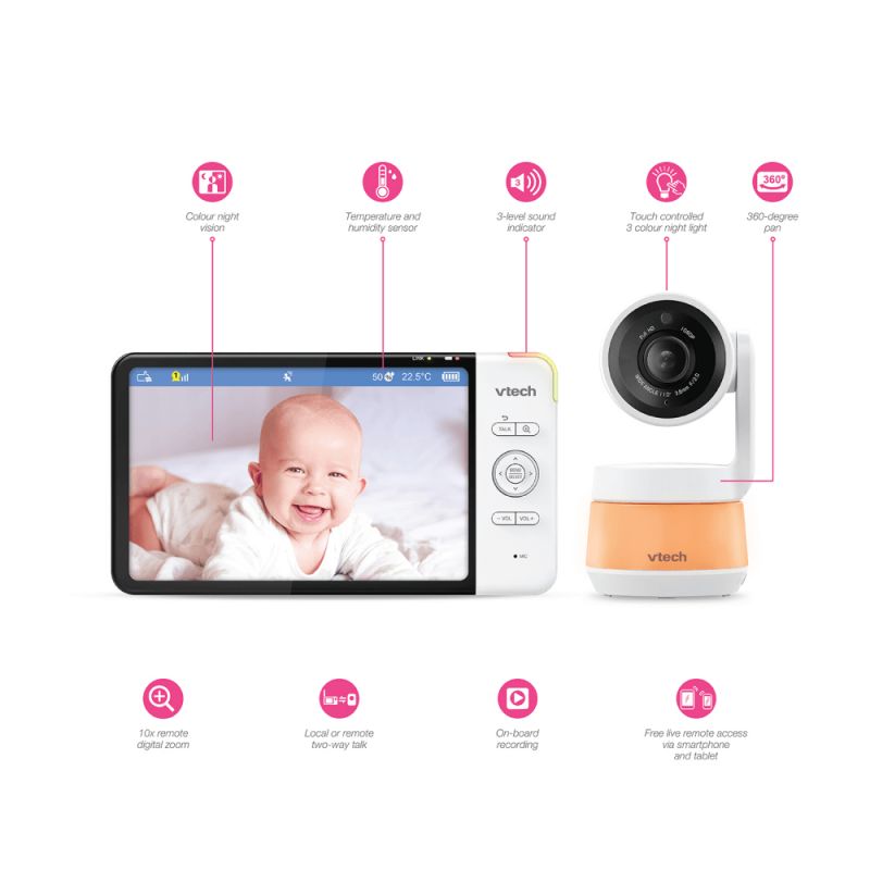 Vtech RM7767 7" Smart WiFi HD Baby Monitor (2022)