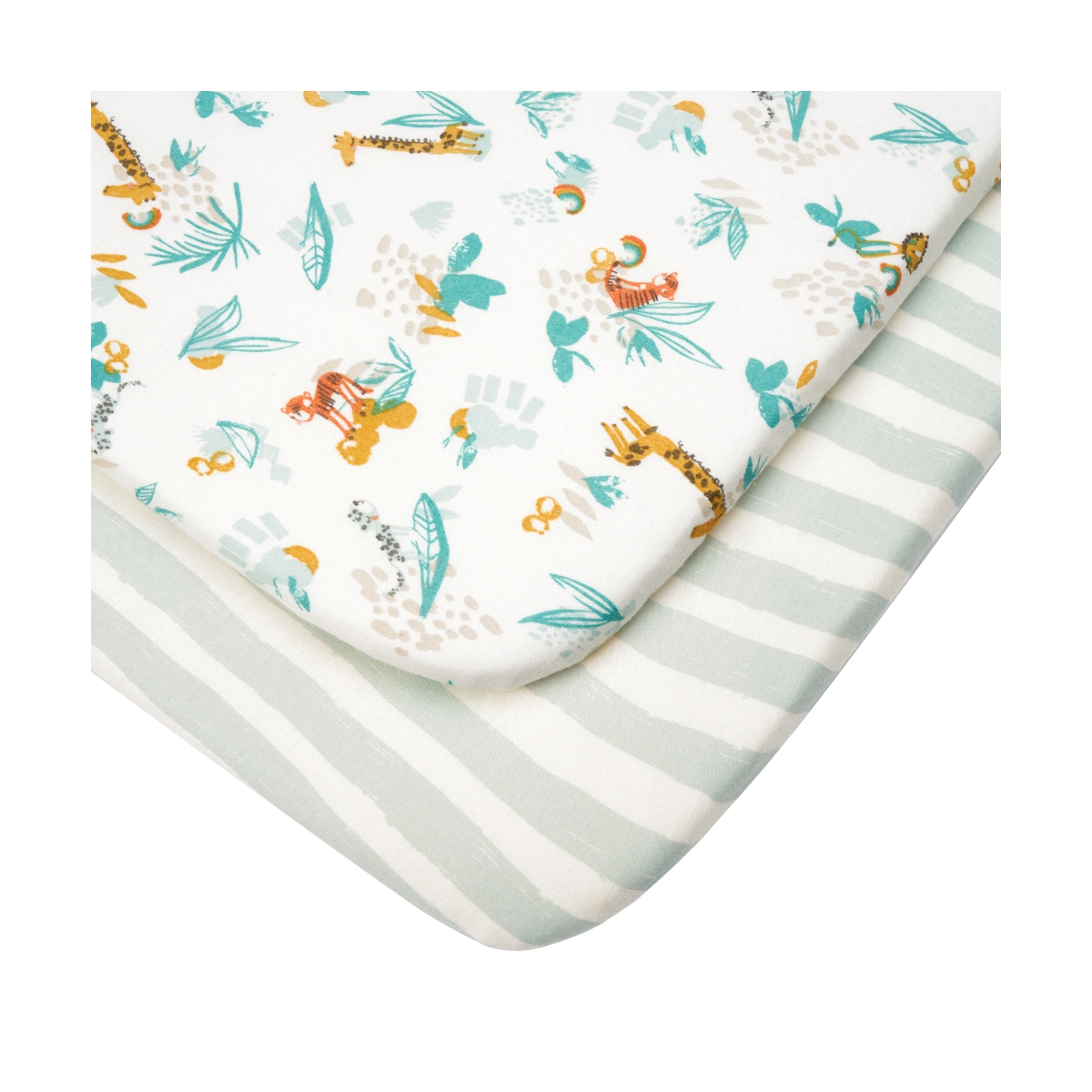 Tutti Bambini Pack of 2 Run Wild Bedside Crib Fitted Sheets