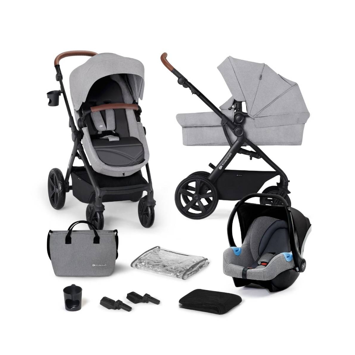 Kinderkraft A-Tour 3in1 with Mink Car Seat Travel System