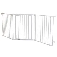 Dreambaby Newport 3-Panel Metal Adapta Gate-White