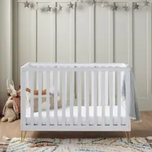 Babymore Kimi Cot Bed-White