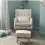 Babymore Lux Nursing Chair with Stool-Cream