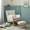 Babymore Lux Nursing Chair with Stool-Cream