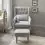 Babymore Lux Nursing Chair with Stool-Grey