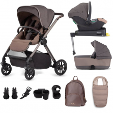 Silver Cross Reef With First Bed Folding Carrycot & Ultimate Pack-Earth