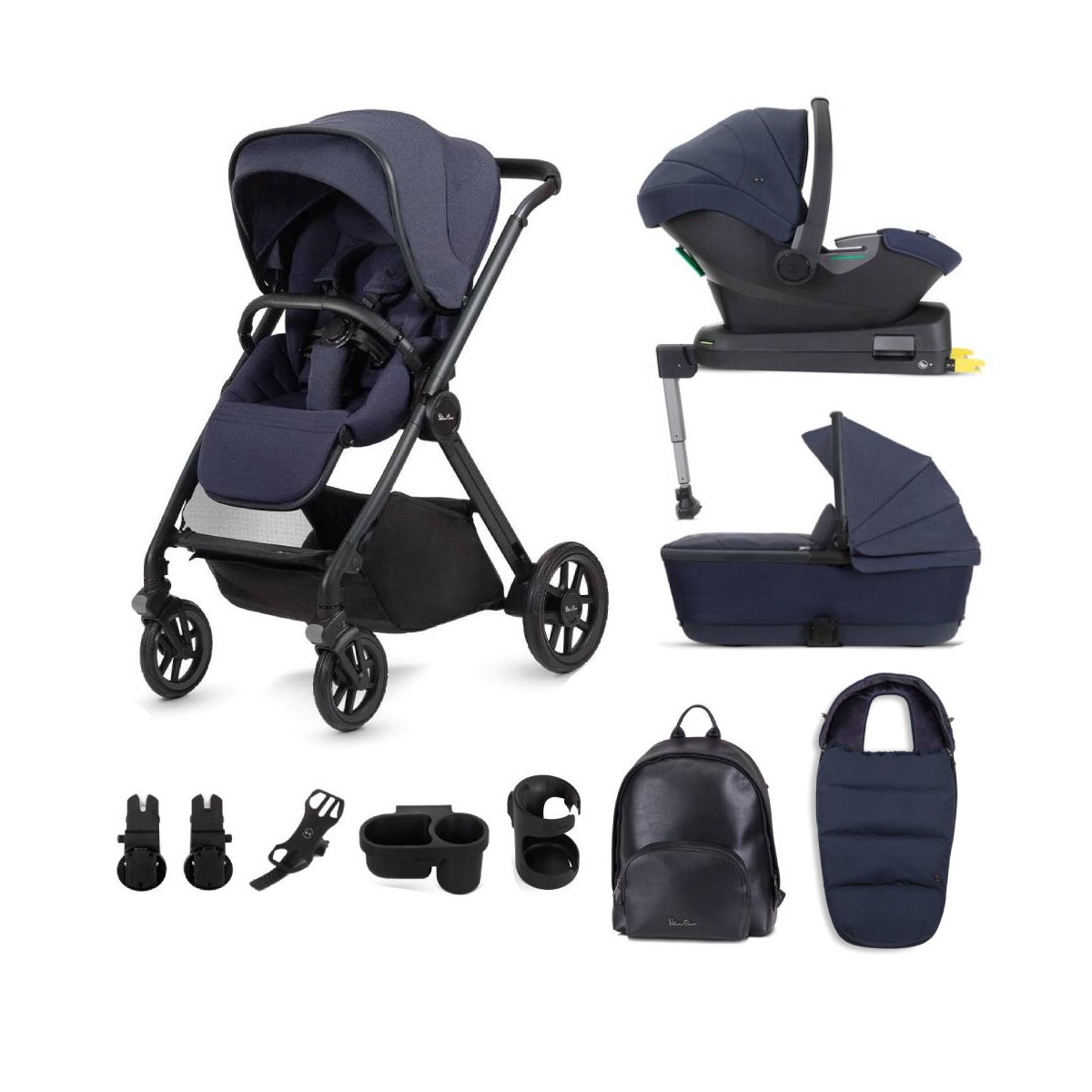 Silver Cross Reef With First Bed Folding Carrycot & Ultimate Pack