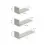Tutti Bambini Rio Set of Three L-Shaped Wall Shelves - White/Dove Grey