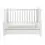 Babymore Eva Sleigh Cot Bed DROPSIDE with Drawer-White