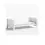 Aya Easydream Leo 2 Piece Cot Bed & Dresser Set-White 