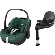 Maxi Cosi Pebble 360 PRO Car Seat & FamilyFix 360 Pro Base Bundle-Essential Green