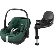 Maxi Cosi Pebble 360 PRO Car Seat & FamilyFix 360 Pro Base Bundle - Essential Green