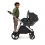 Ickle bubba Eclipse All in One I-Size Travel System with Stratus Car Seat and Isofix Base-Chrome/Jet Black/Tan