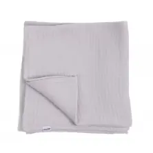 Kiki & Sebby 100% Cotton Muslin Blanket - Grey