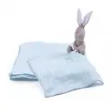 Kiki & Sebby Hop Hop Bunny Comforter Muslin Cloth - Blue