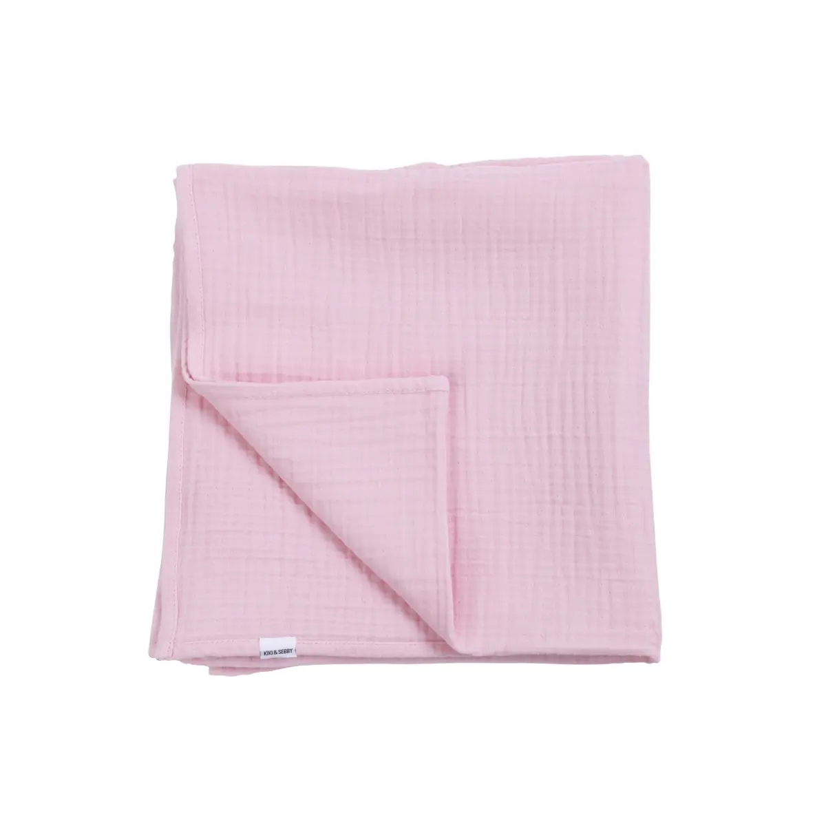 Image of Kiki & Sebby 100% Cotton Muslin Blanket - Pink