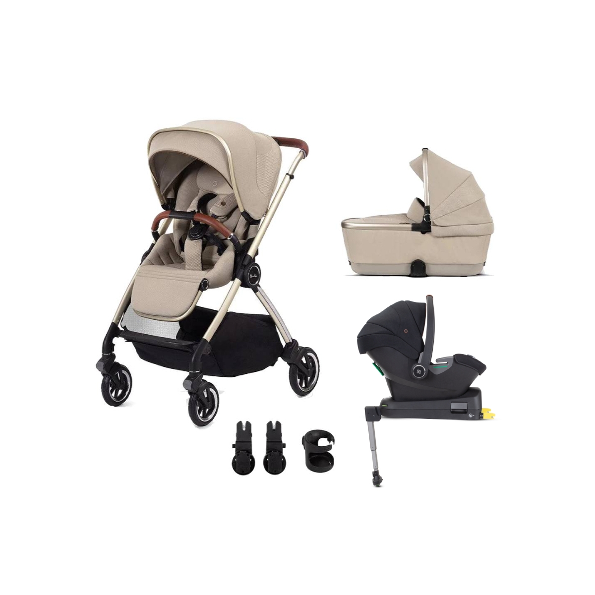 Silver Cross Dune With First-Bed Folding Carrycot & Travel Pack