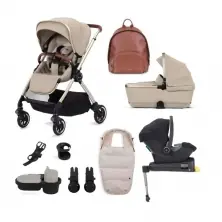 Silver Cross Dune With First-Bed Folding Carrycot & Ultimate Pack-Stone