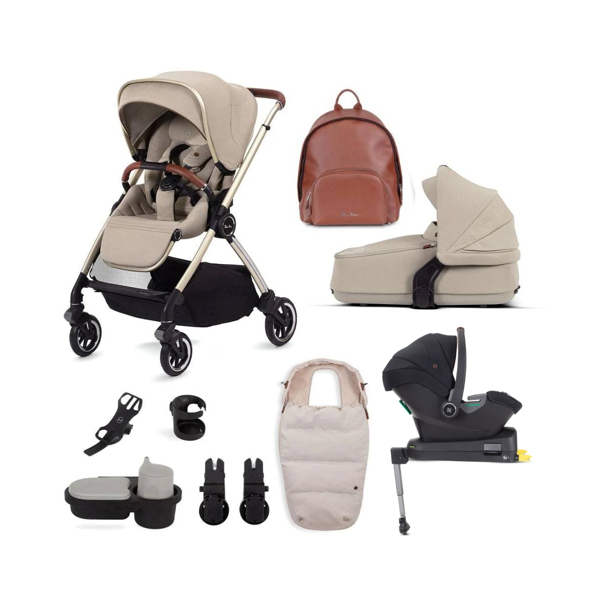 Silver Cross Dune With Compact Folding Carrycot & Ultimate Pack