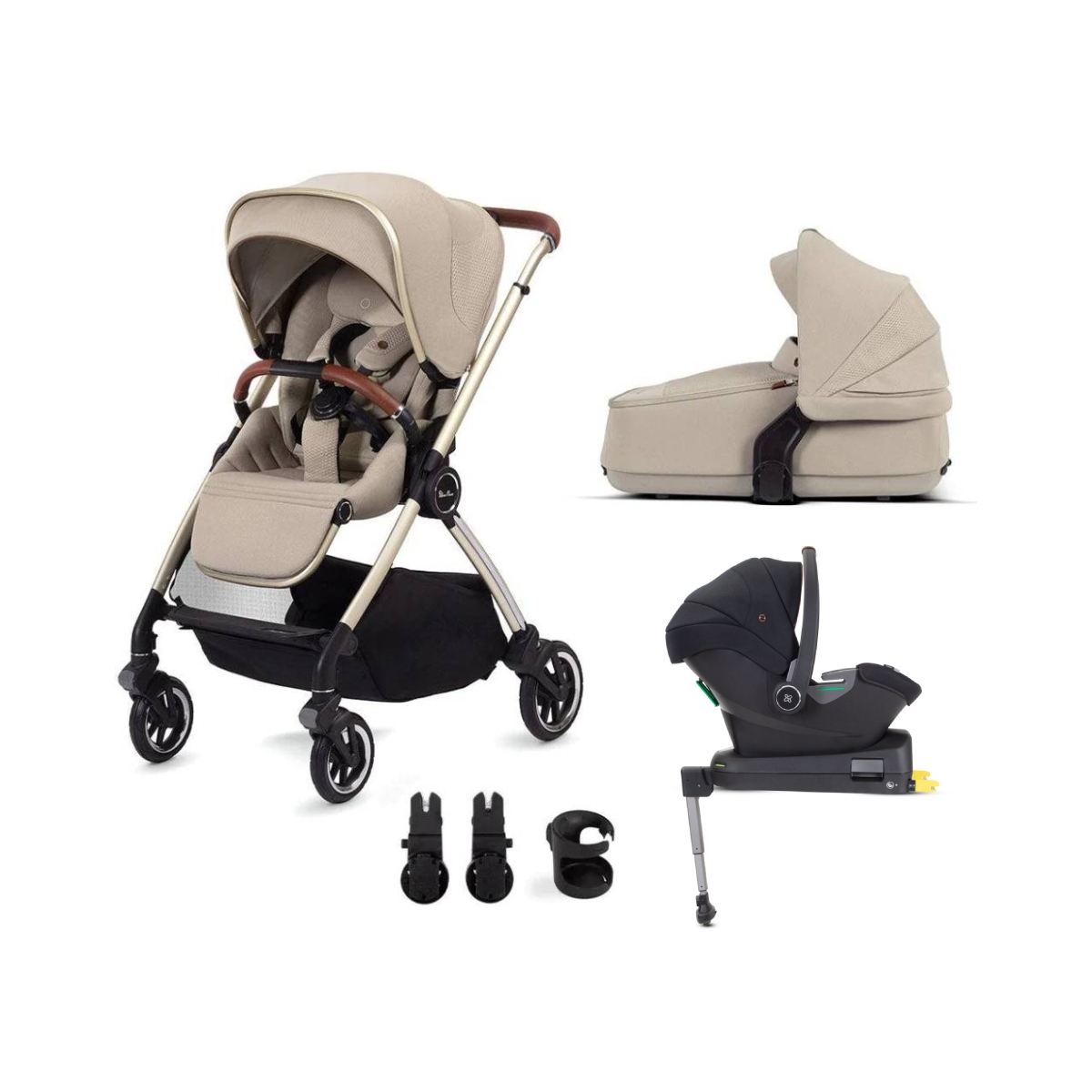 Silver Cross Dune With Compact Folding Carrycot & Travel Pack