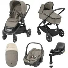 Maxi Cosi Adorra Luxe 360 3in1 Travel System with Chrome Chassis-Twillic Truffle
