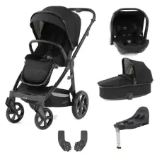 BabyStyle Oyster 3 Gloss Black Chassis Essential Capsule Travel System - Pixel