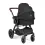 Ickle Bubba Stomp Luxe Black Frame Travel System with Galaxy Carseat & Isofix Base - Black/Midnight/Tan !