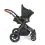 Ickle Bubba Stomp Luxe Black Frame Travel System with Galaxy Carseat & Isofix Base - Black/Charcoal Grey/Tan !