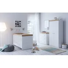 Little Acorn Burlington 3 Piece Roomset - White/Oak