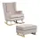 Nursery Collective Nursing Rocking Chair & Footstool Bundle - Mink Grey/Natural Legs