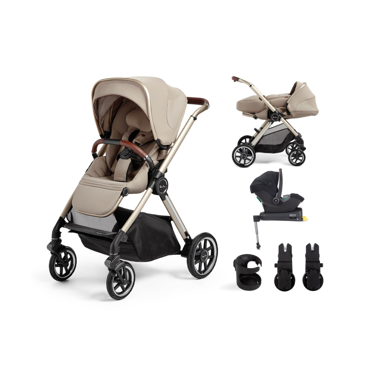 Silver Cross Reef Pushchair With Newborn Pod & Travel Pack